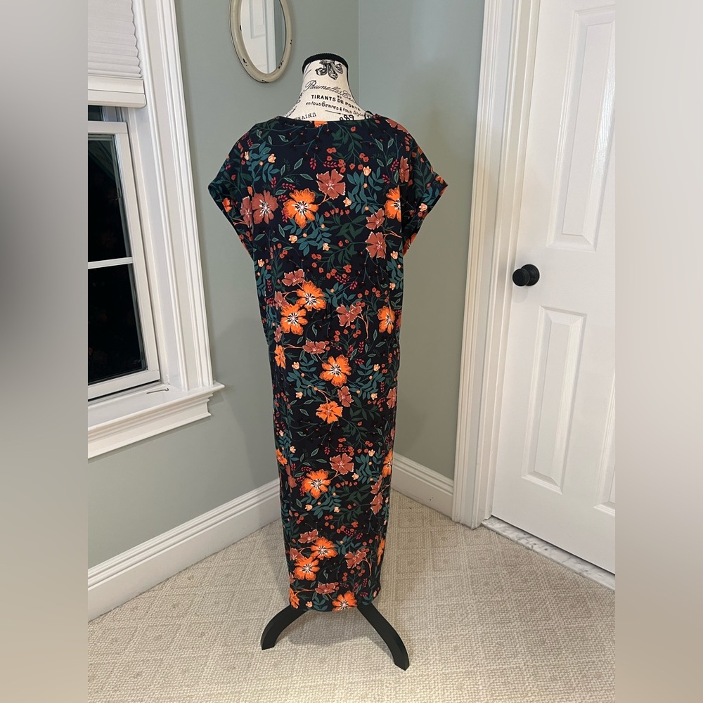 ZARA Trafaluc Navy Floral Maxi Dress | XS | Missing Belt | Excellent Condition - Picture 4 of 10